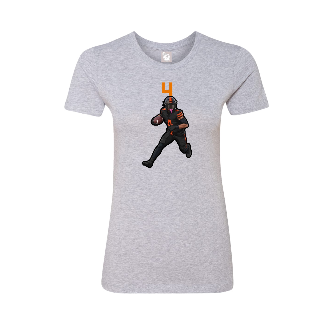 Womens Tee — Number Top in Grey