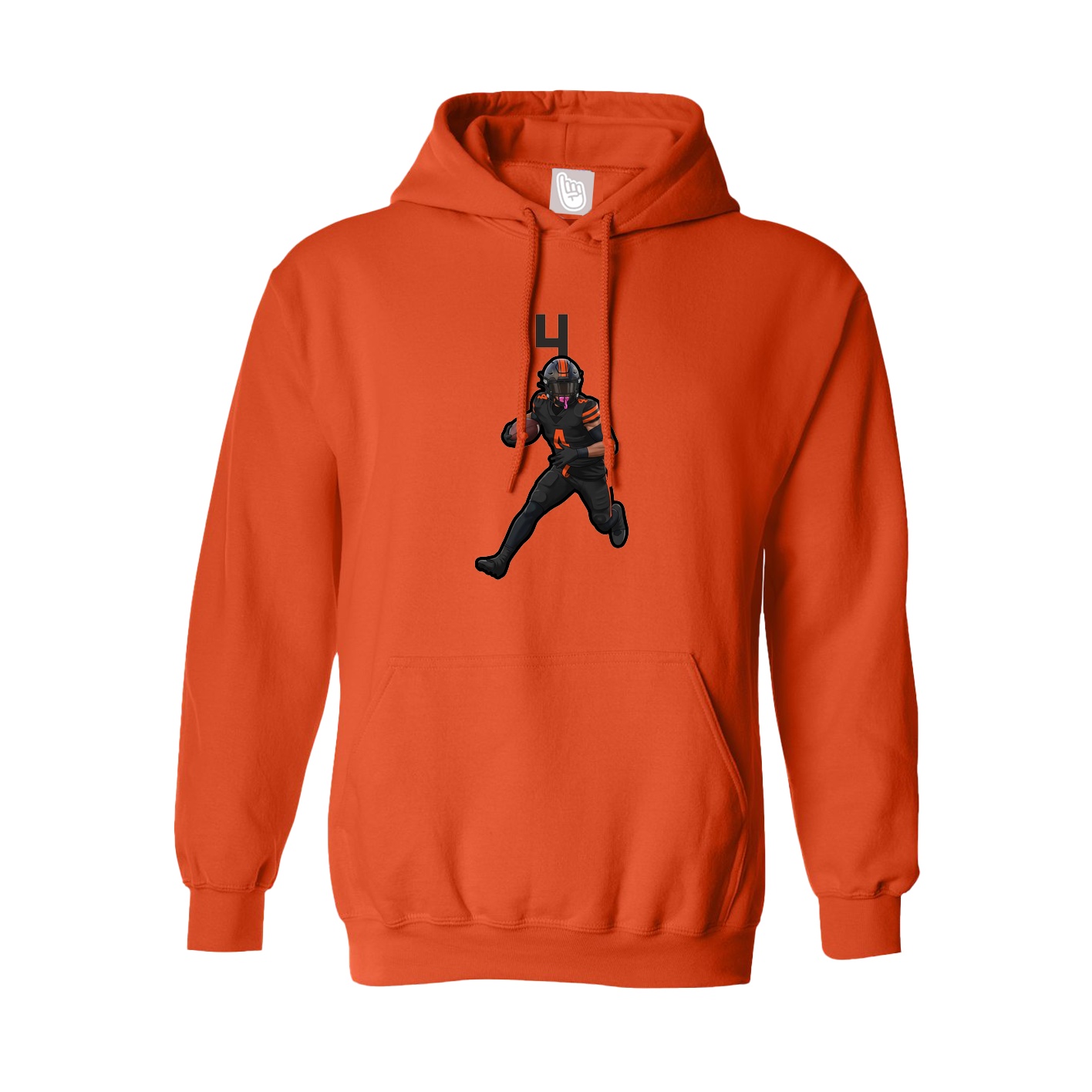 Hoodie — Number Top in Orange