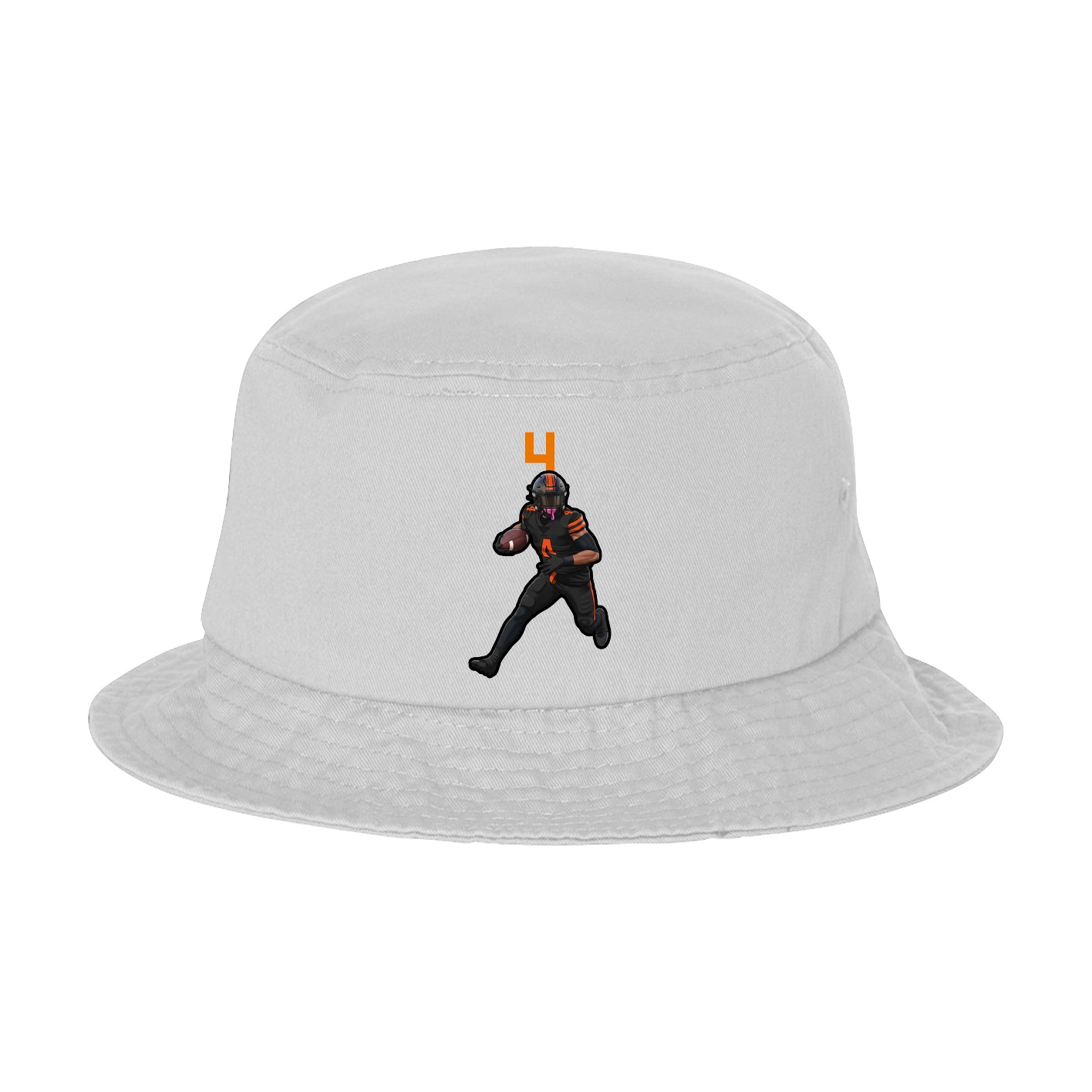 Bucket Cap — Number Top in White