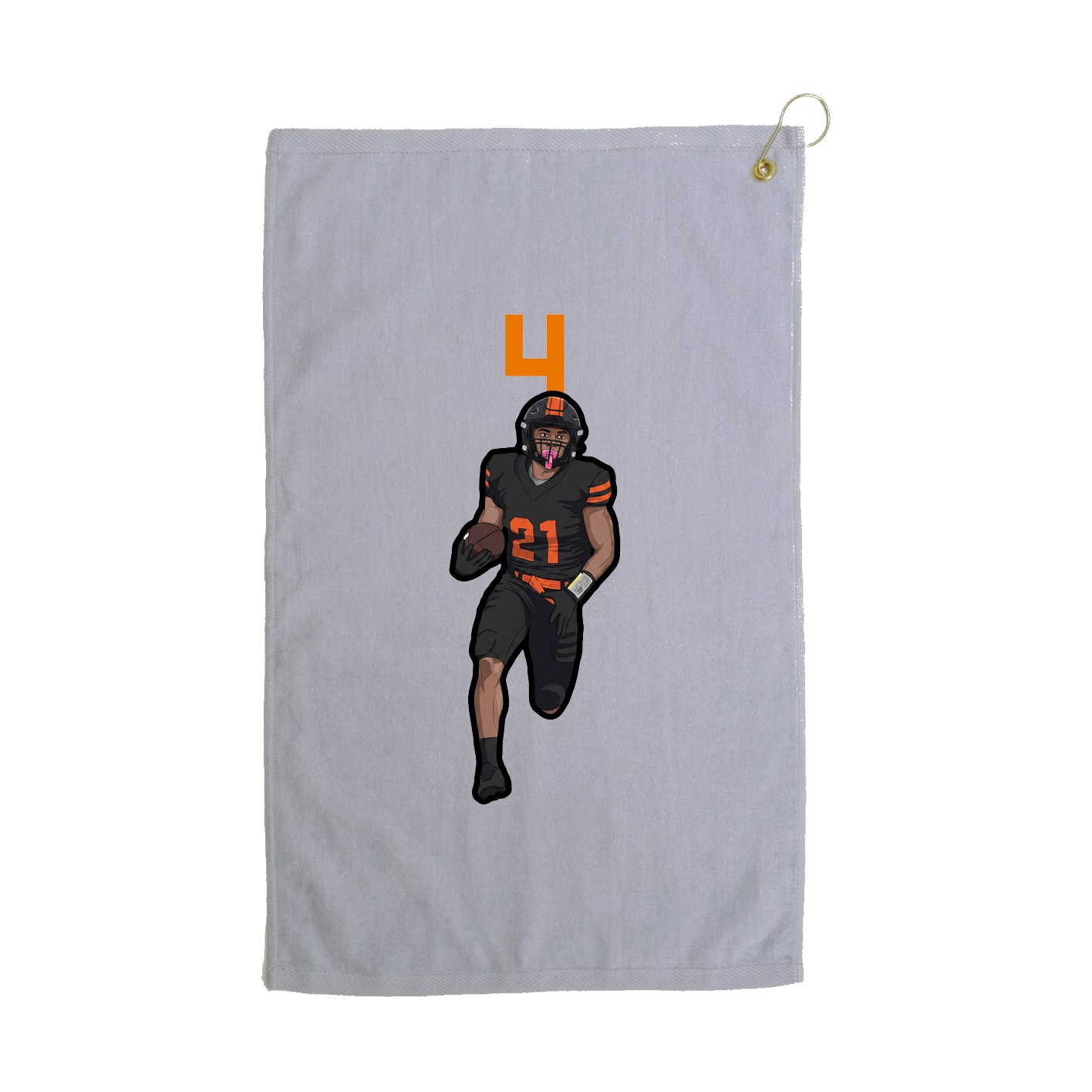 Golf Towel — Number Top in Grey