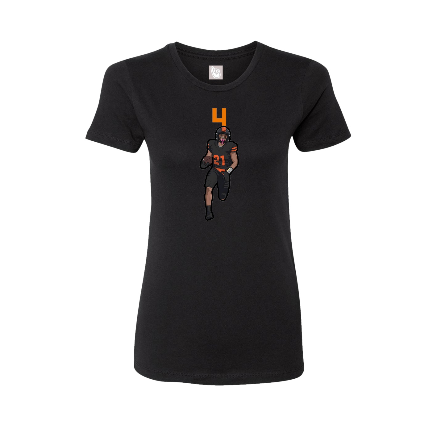 Womens Tee — Number Top in Black