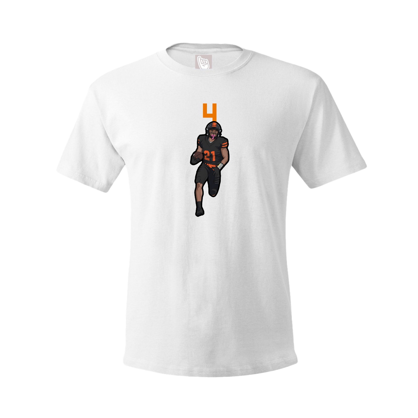 Youth Tee — Number Top in White