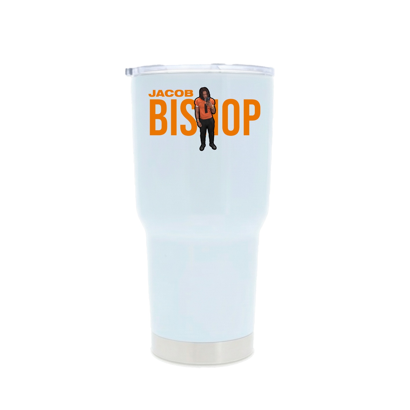 30oz Stainless Steel Tumbler — Player Name in White