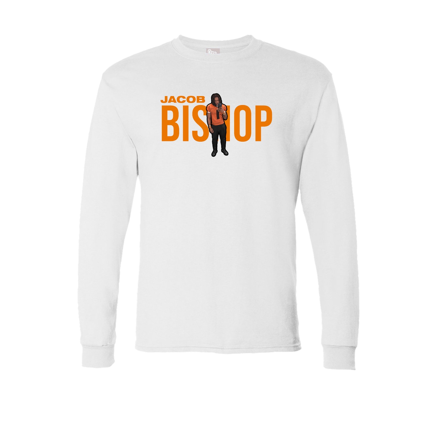 Long Sleeve Tee — Player Name in White