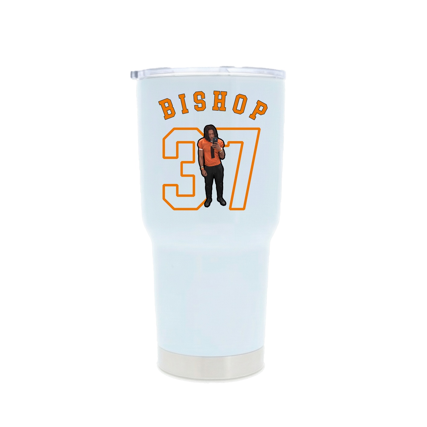 30oz Stainless Steel Tumbler — Shirsey Arch in White