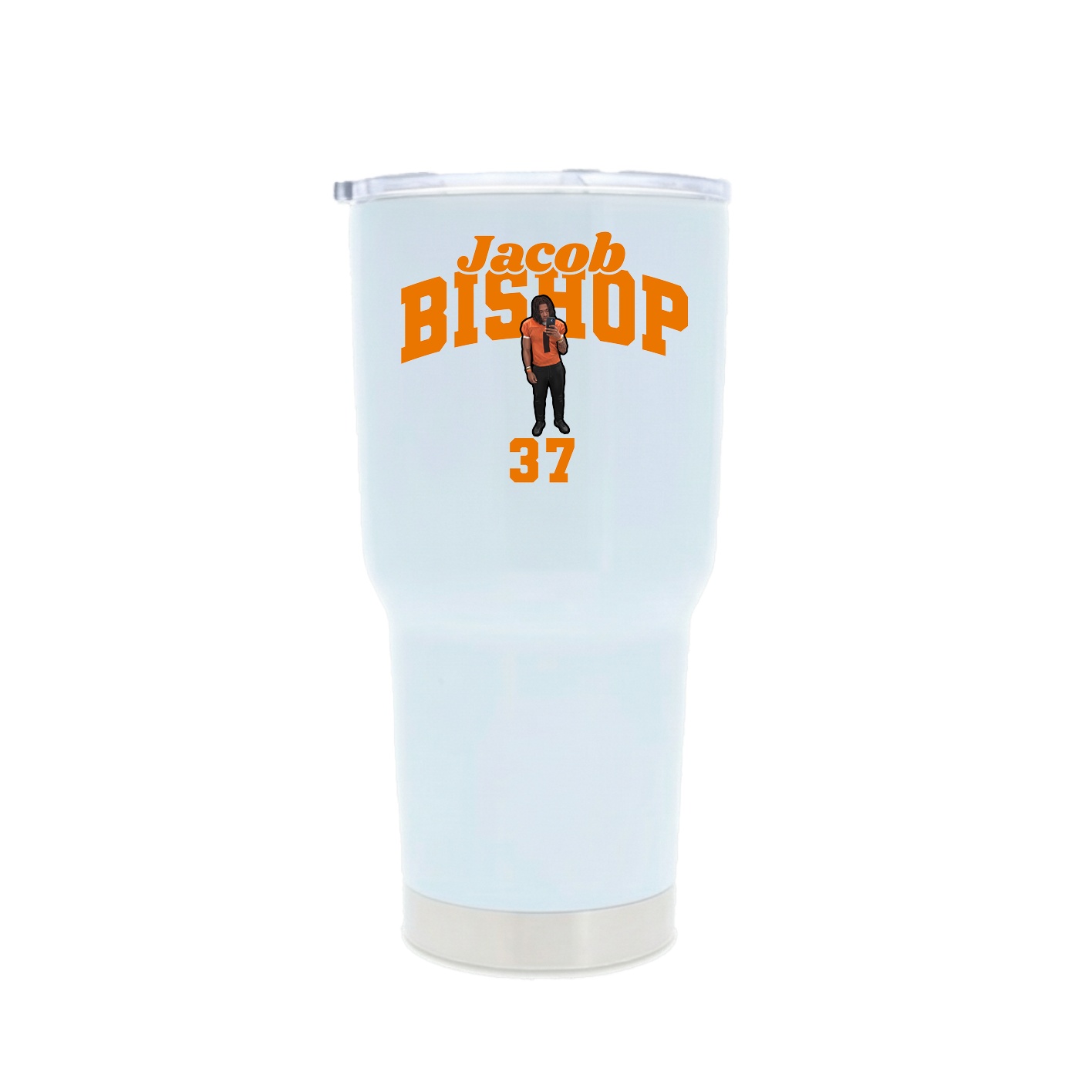 30oz Stainless Steel Tumbler — Signature Arch in White