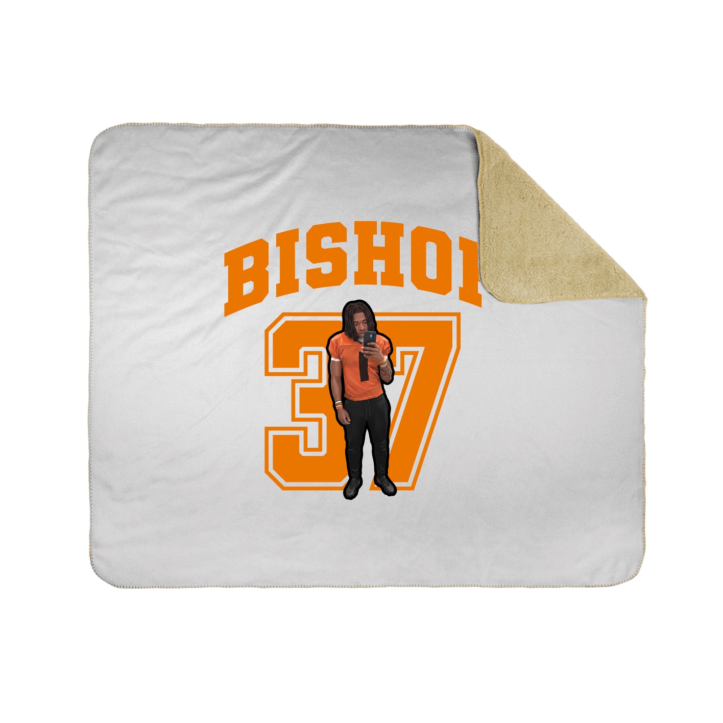 Throw Blanket — Number in White