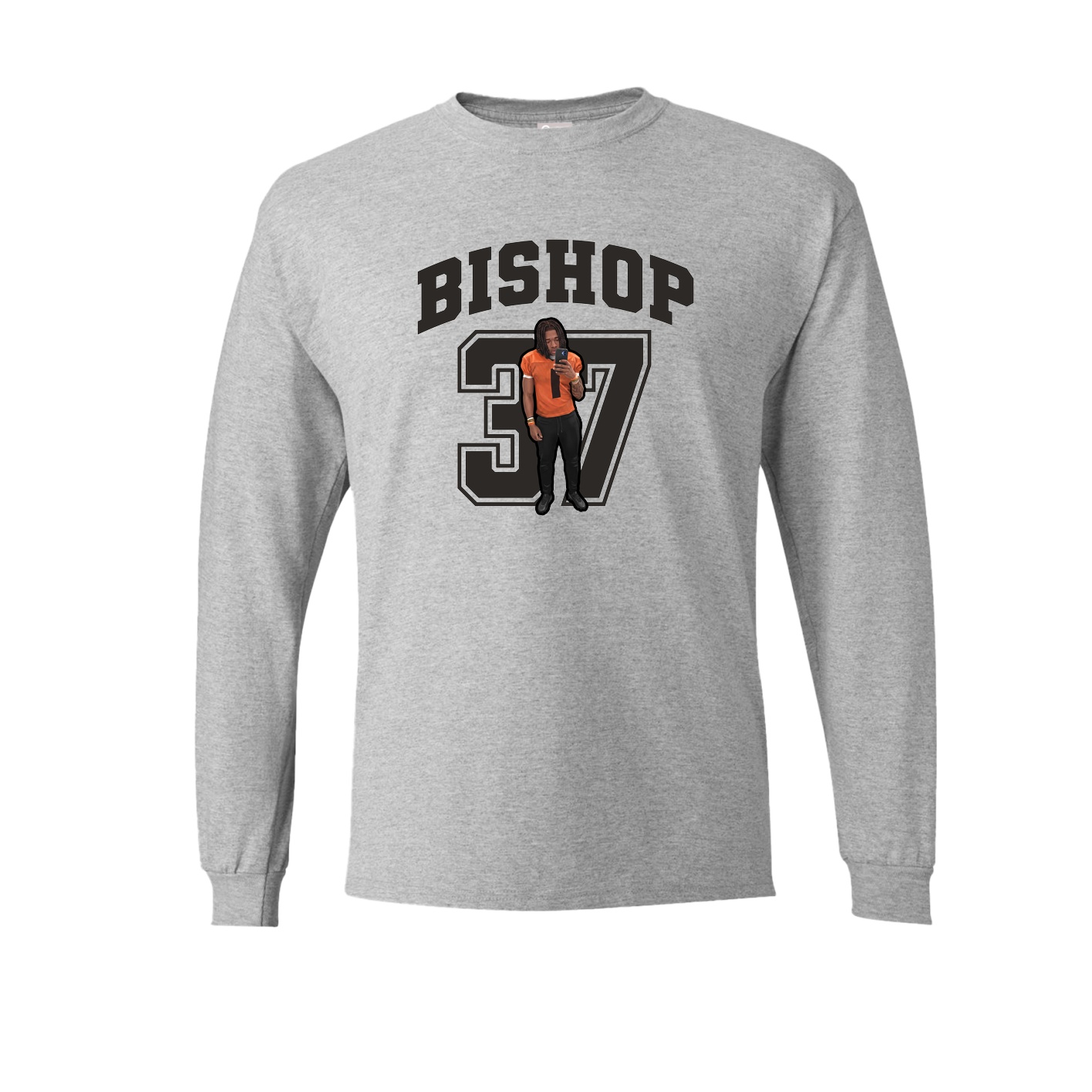 Long Sleeve Tee — Number in Grey
