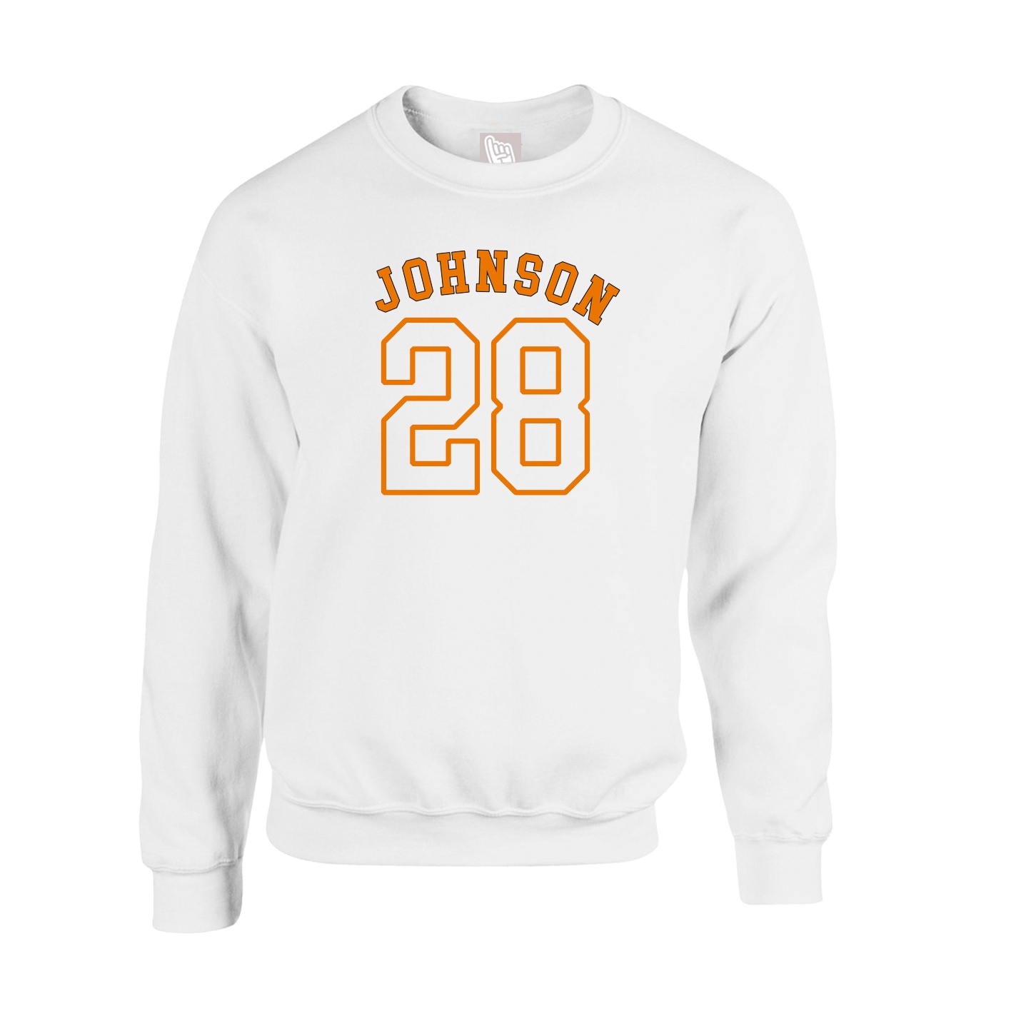 Fleece Crew — Shirsey Arch in White
