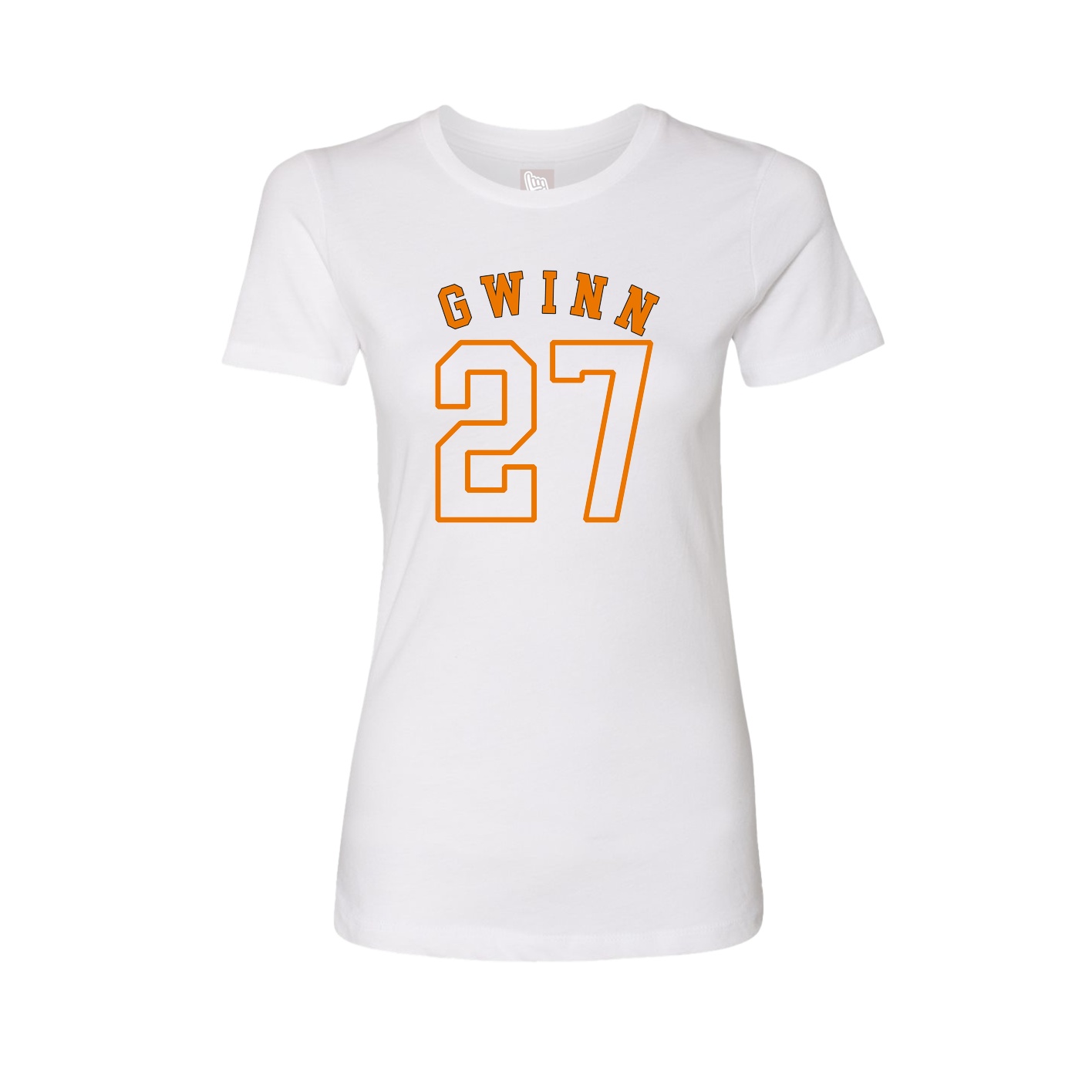 Fitted Women's Tee — Shirsey Arch in White