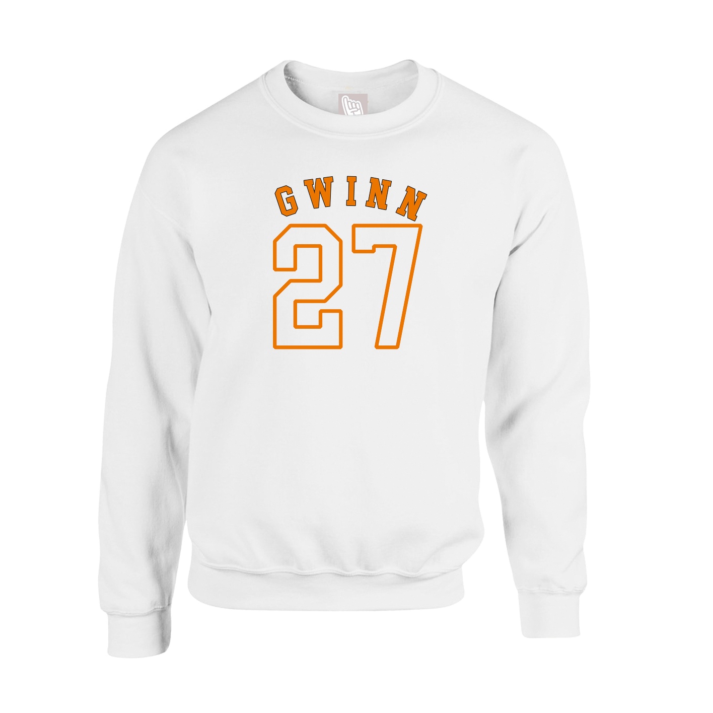 Fleece Crew — Shirsey Arch in White
