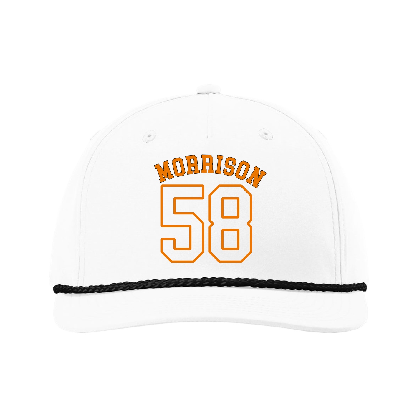 Five-Panel Classic Rope Cap — Shirsey Arch in White