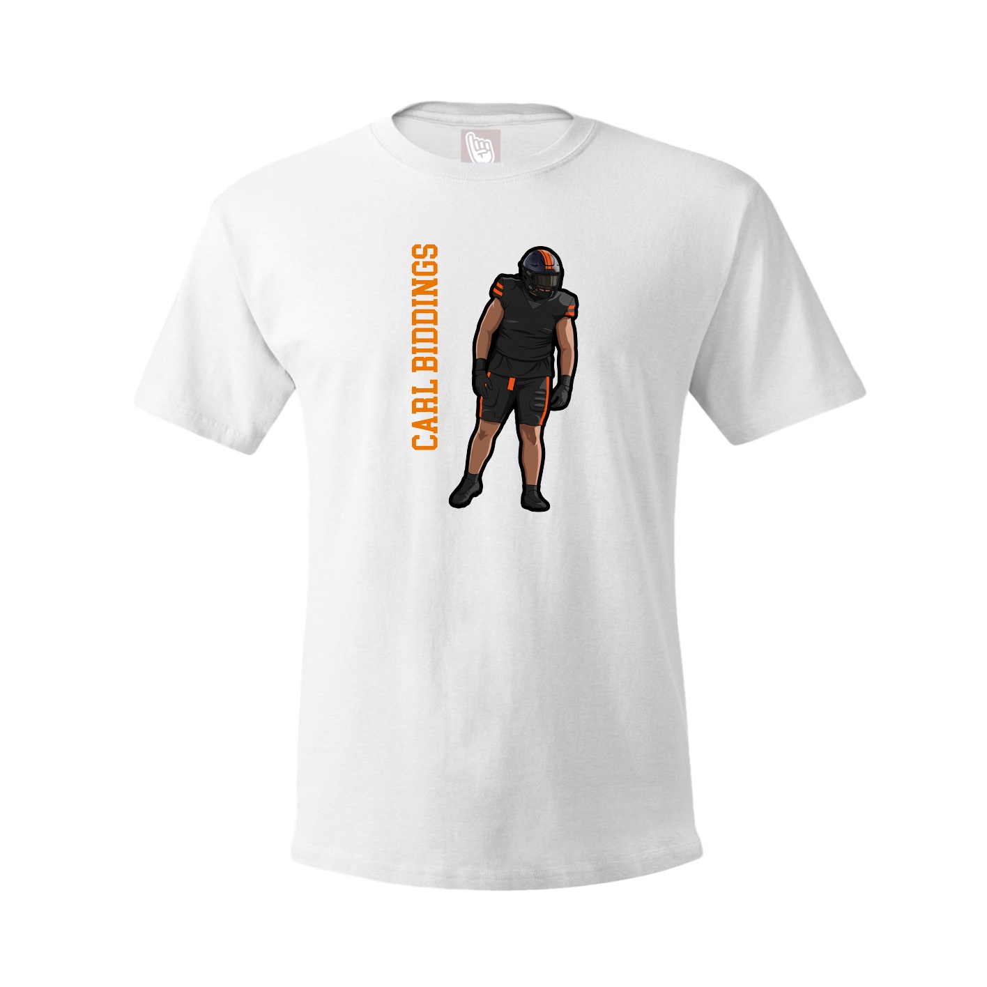Tee — Name Vertical in White