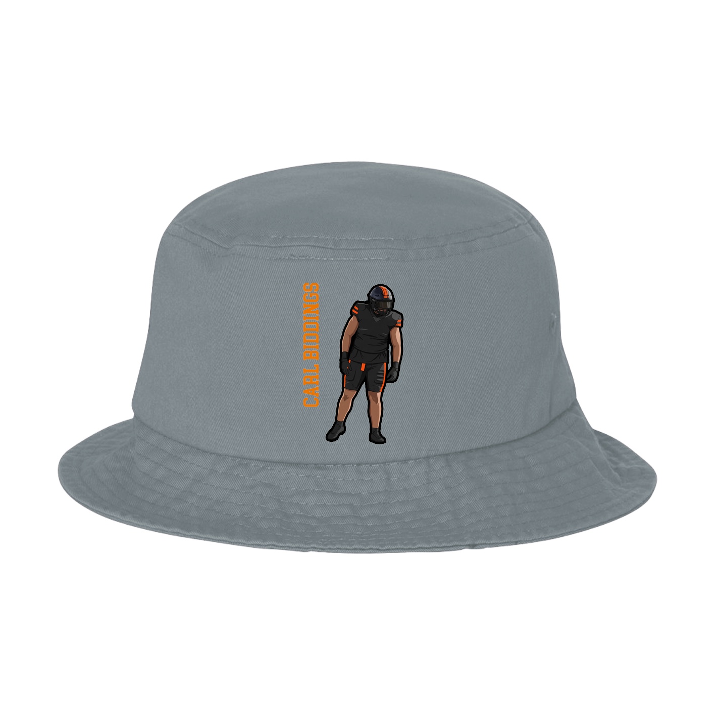 Bucket Cap — Name Vertical in Grey