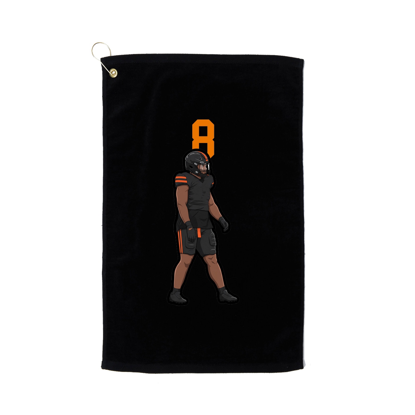 Golf Towel — Number Top in Black