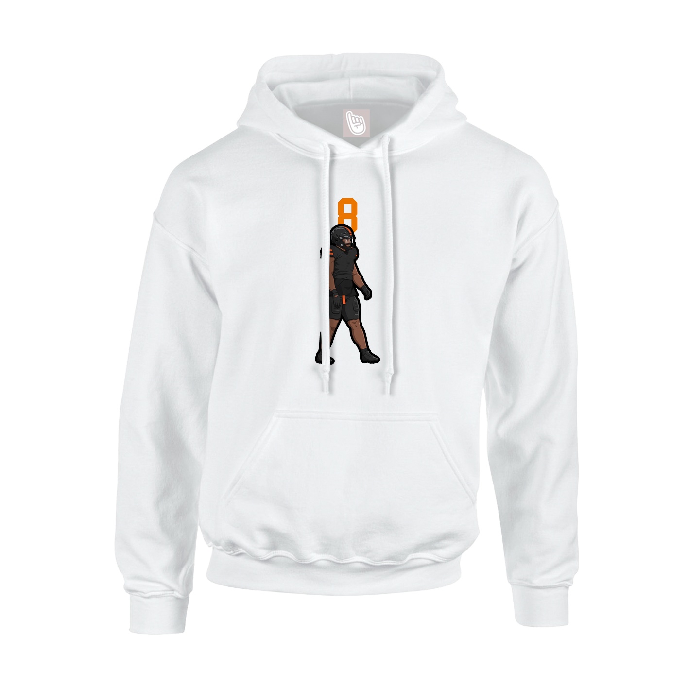 Hoodie — Number Top in White