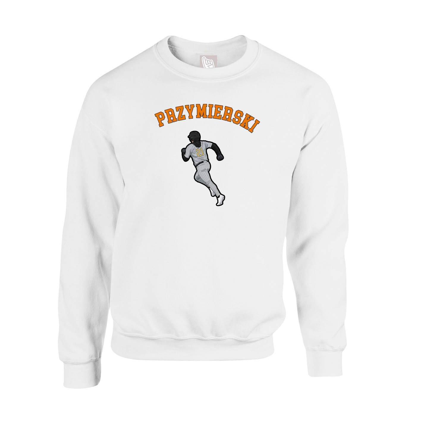Fleece Crew — Shirsey Arch in White