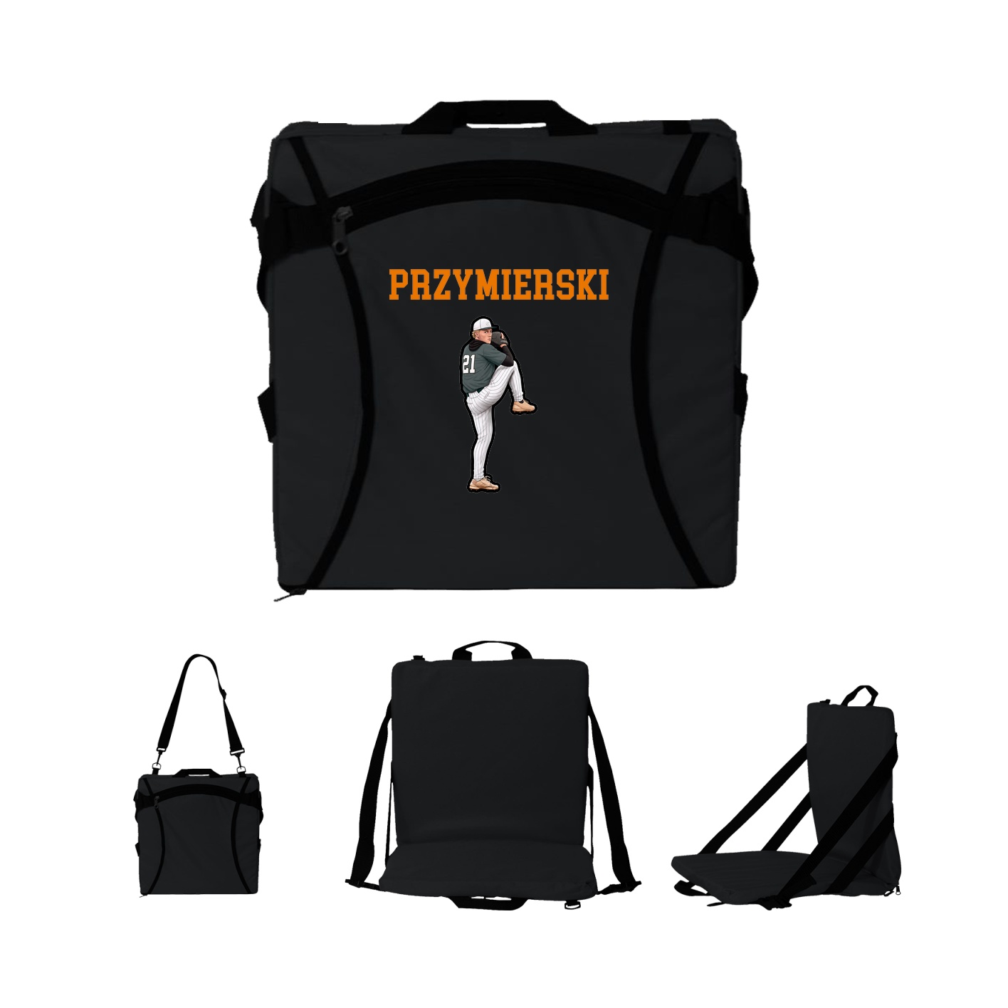 Folding Stadium Seat — Shirsey in Black