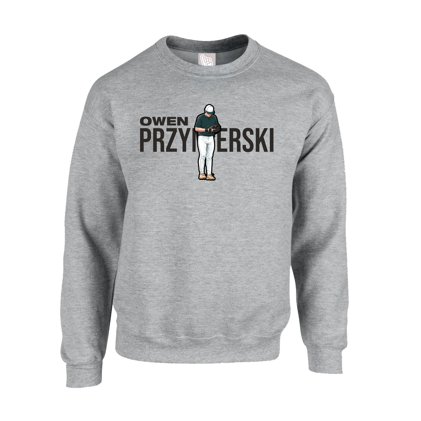 Fleece Crew — Player Name in Grey