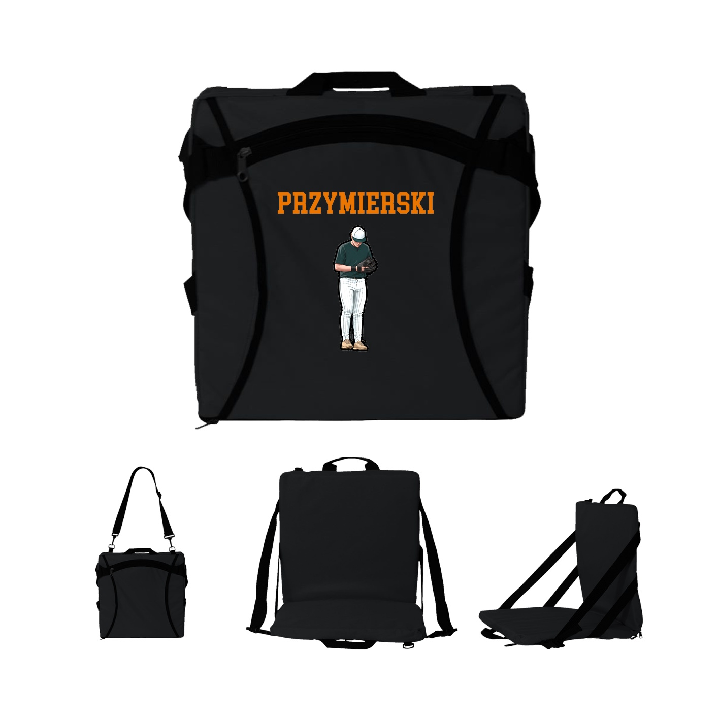 Folding Stadium Seat — Shirsey in Black