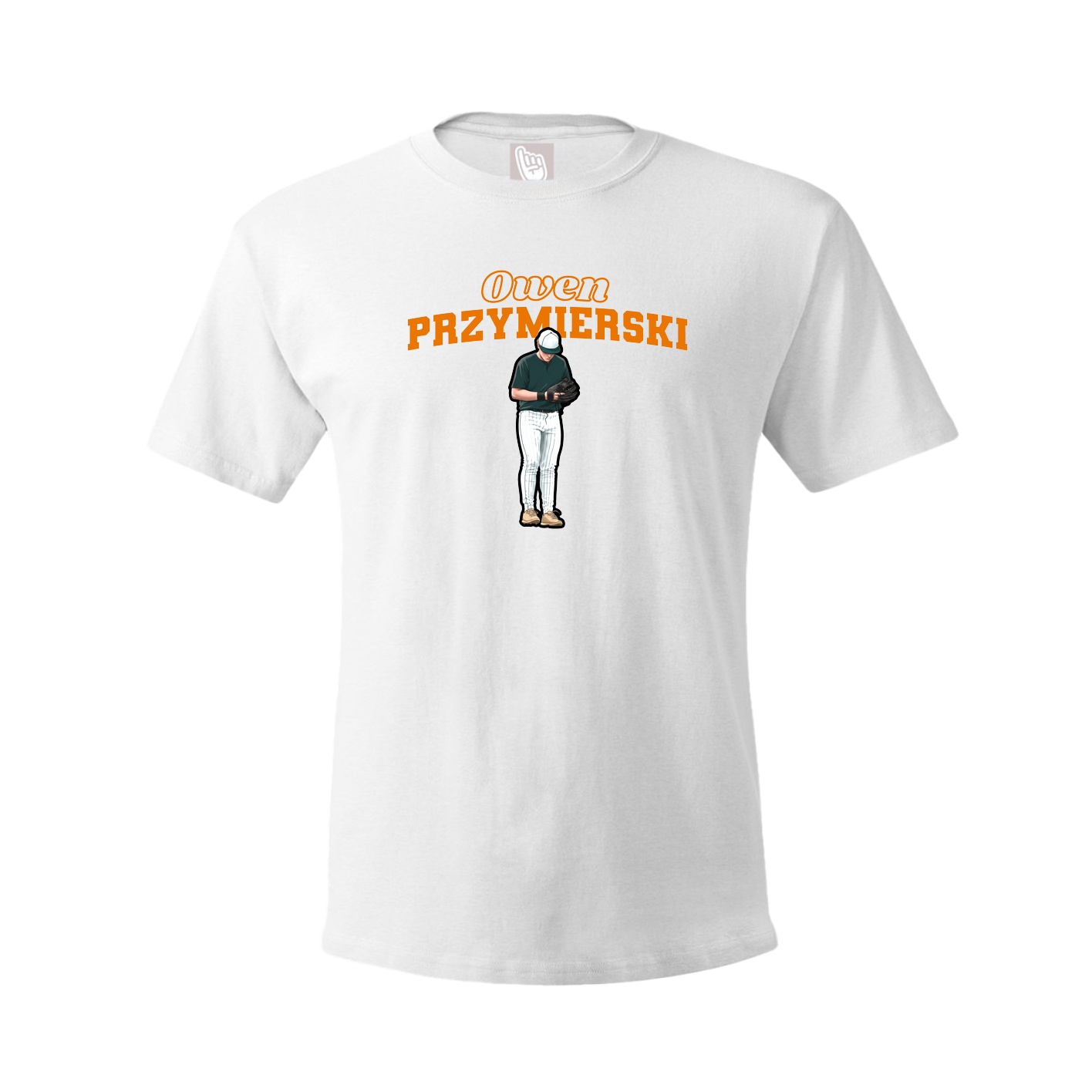 Youth Tee — Name Arch in White