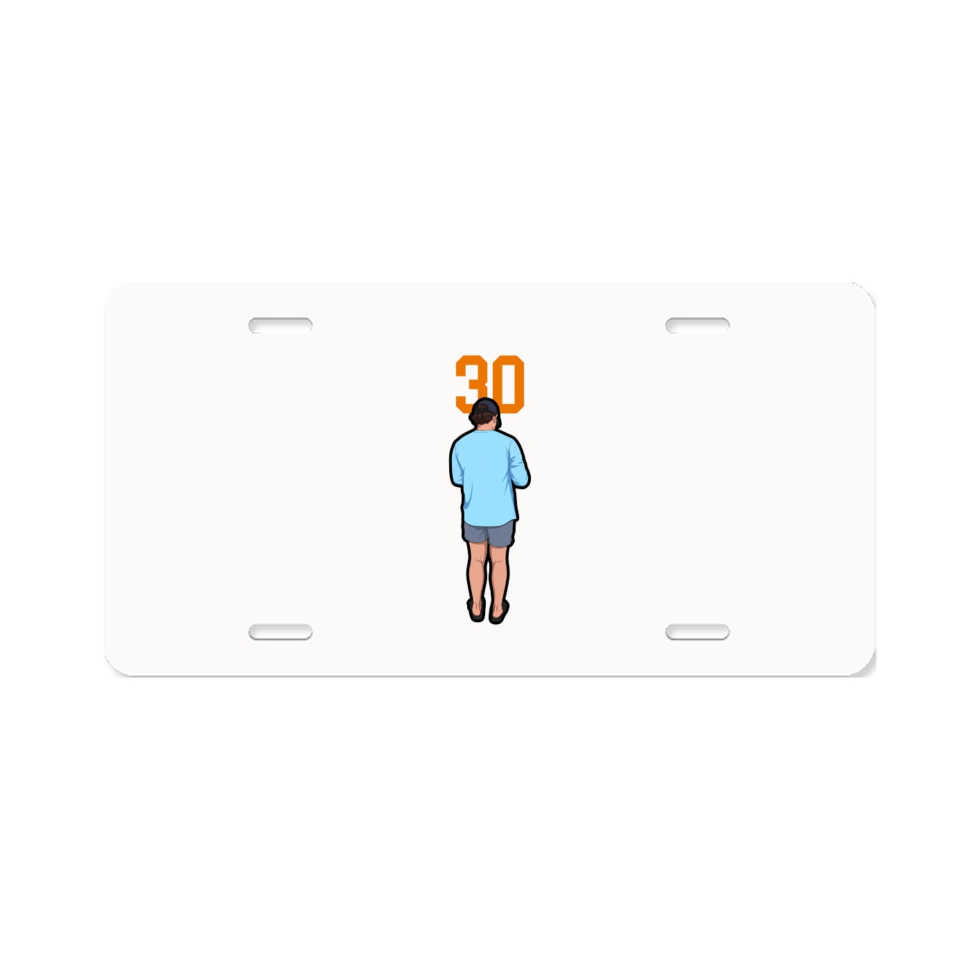 License Plate — Number Top in Classic