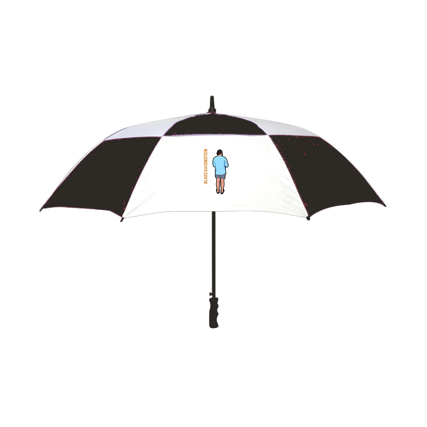 Golf Umbrella — Name Vertical in Black