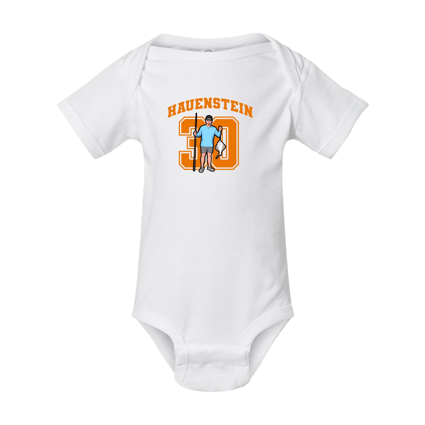 Baby Onesie — Number in White