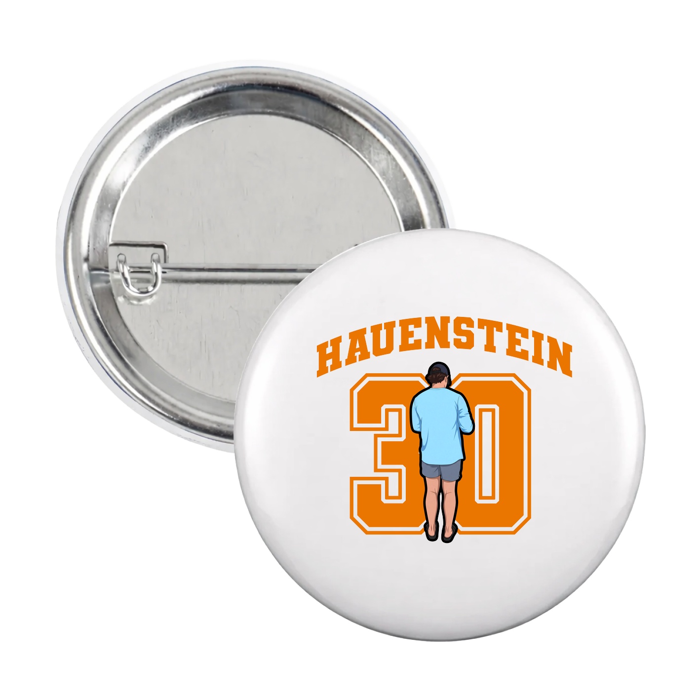 Game Day Button — Number in White