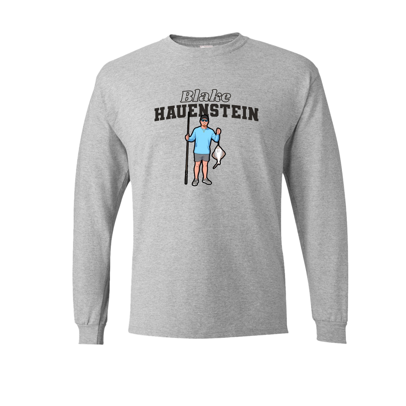 Long Sleeve Tee — Name Arch in Grey