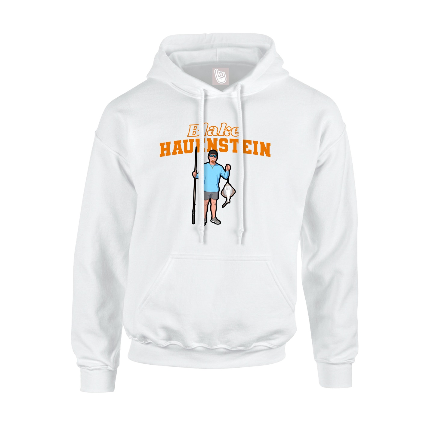 Hoodie — Name Arch in White