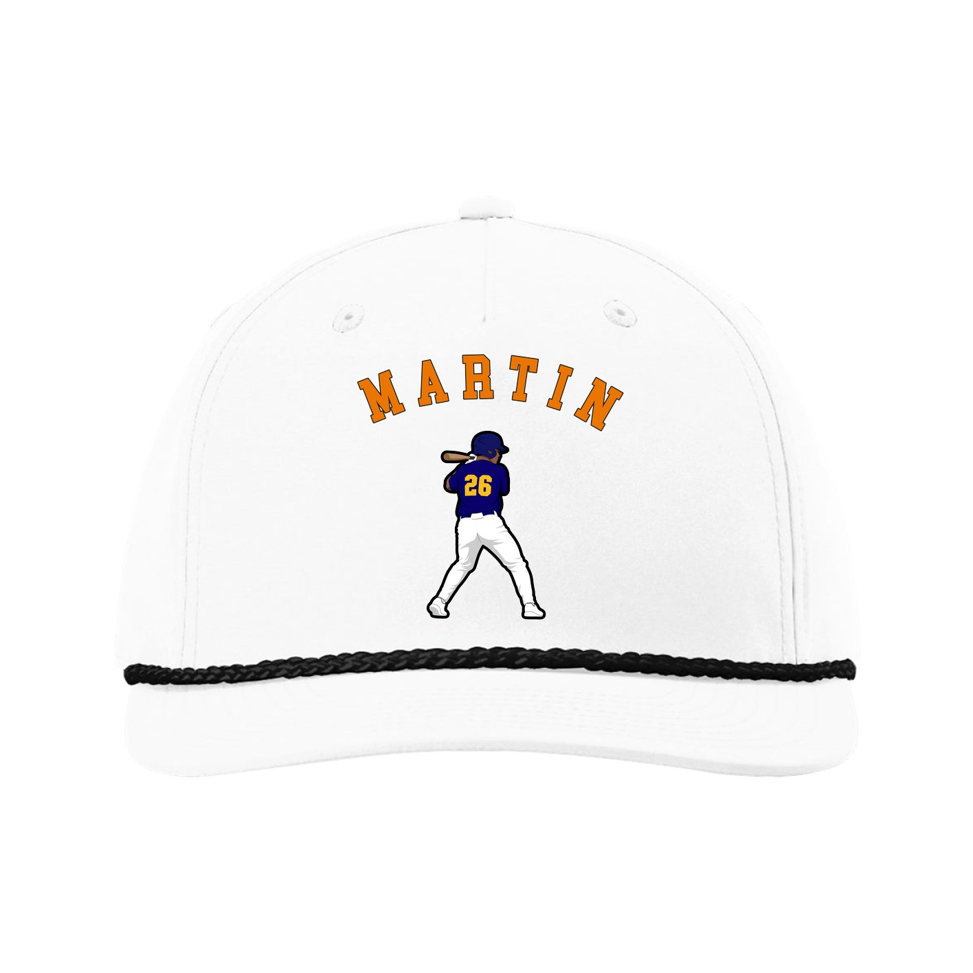Five-Panel Classic Rope Cap — Shirsey Arch in White