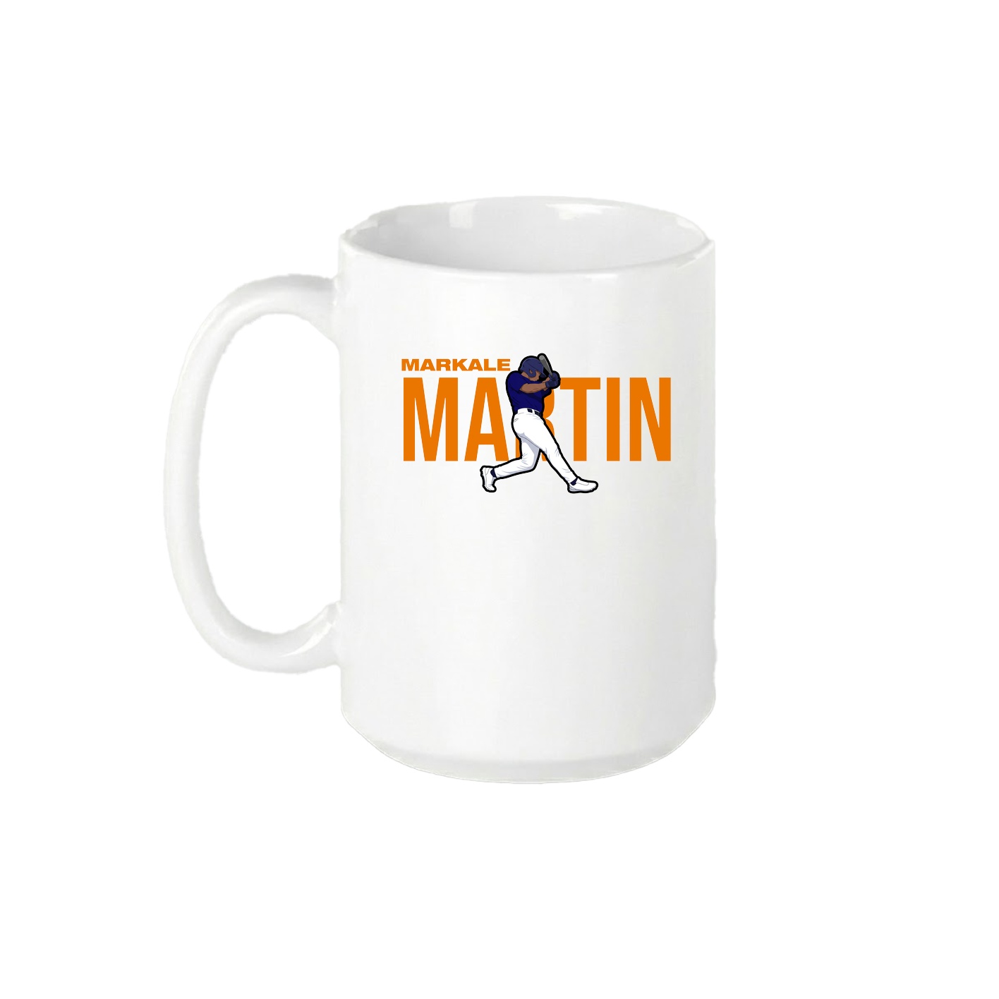 15oz Coffee Mug — Player Name in White