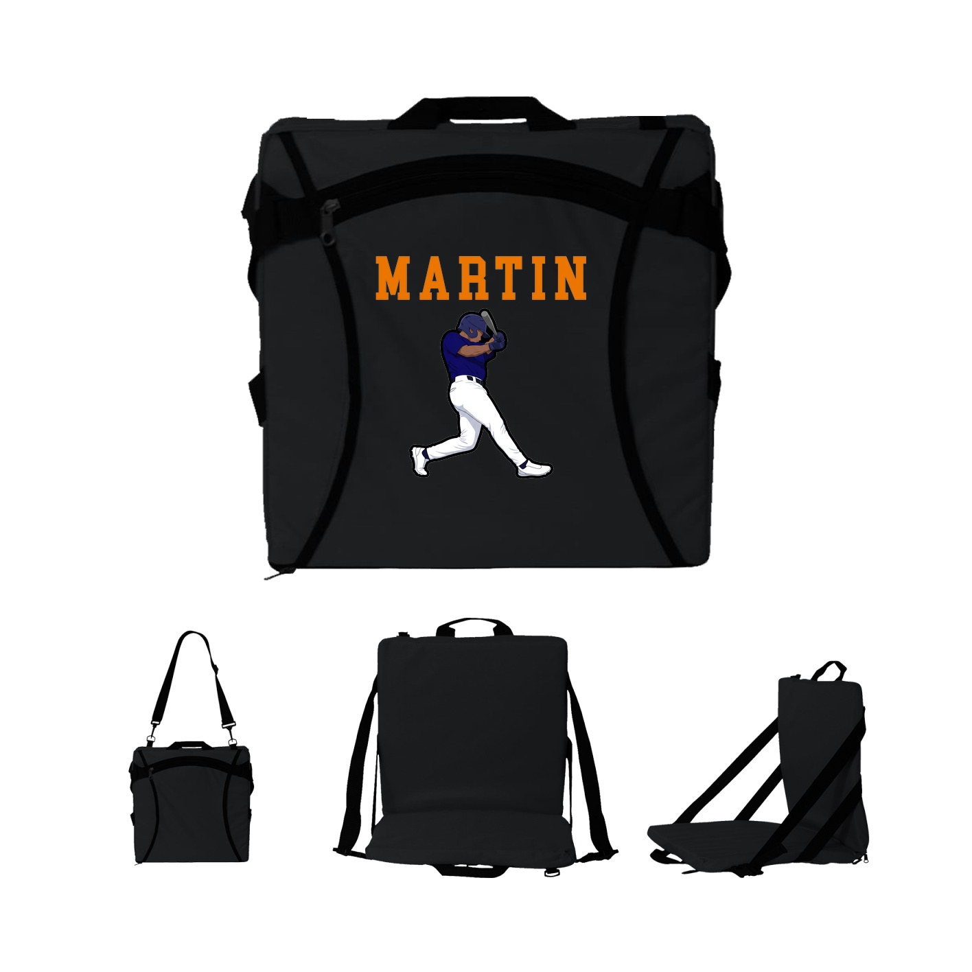 Folding Stadium Seat — Shirsey in Black