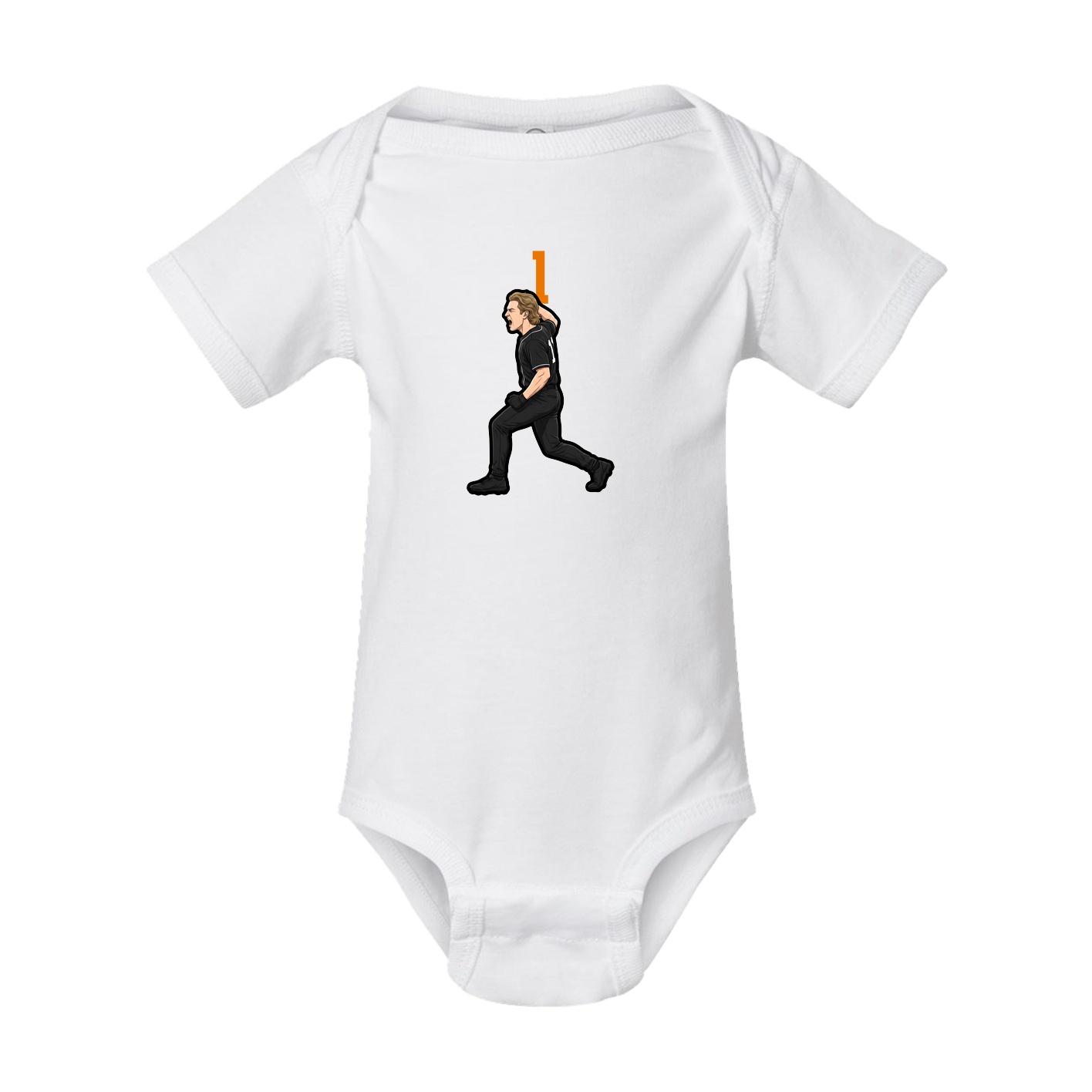 Baby Onesie — Number Top in White