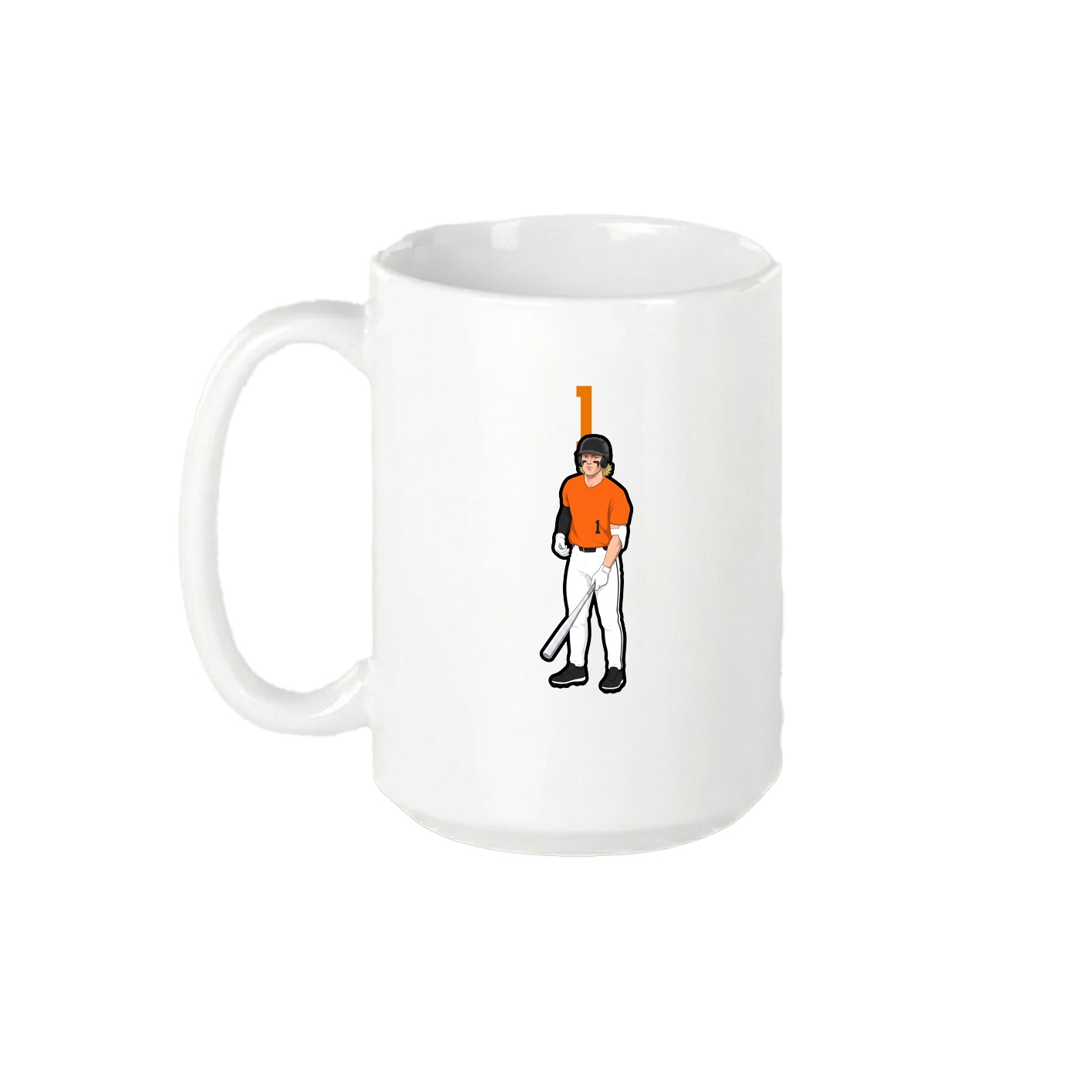15oz Coffee Mug — Number Top in White