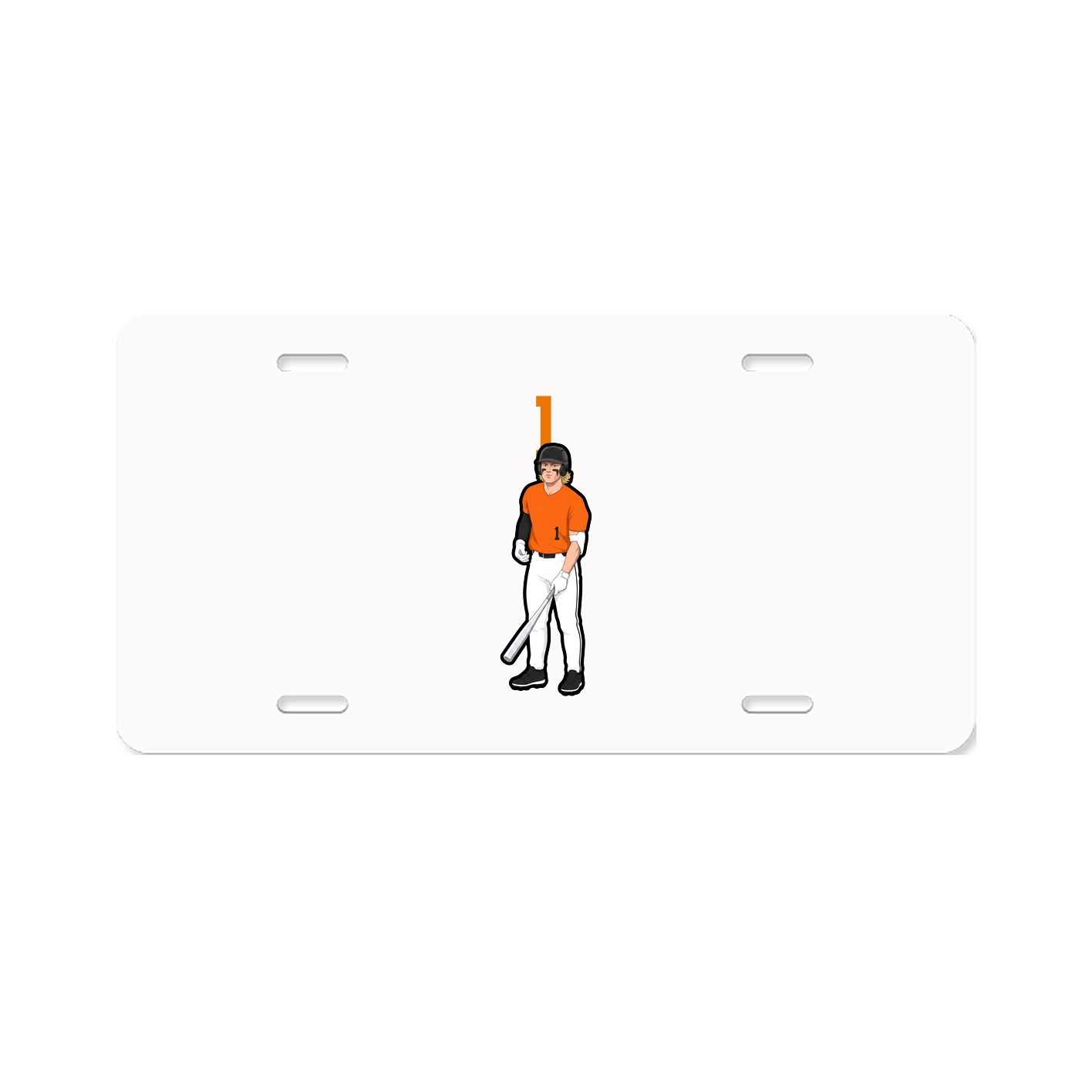 License Plate — Number Top in Classic