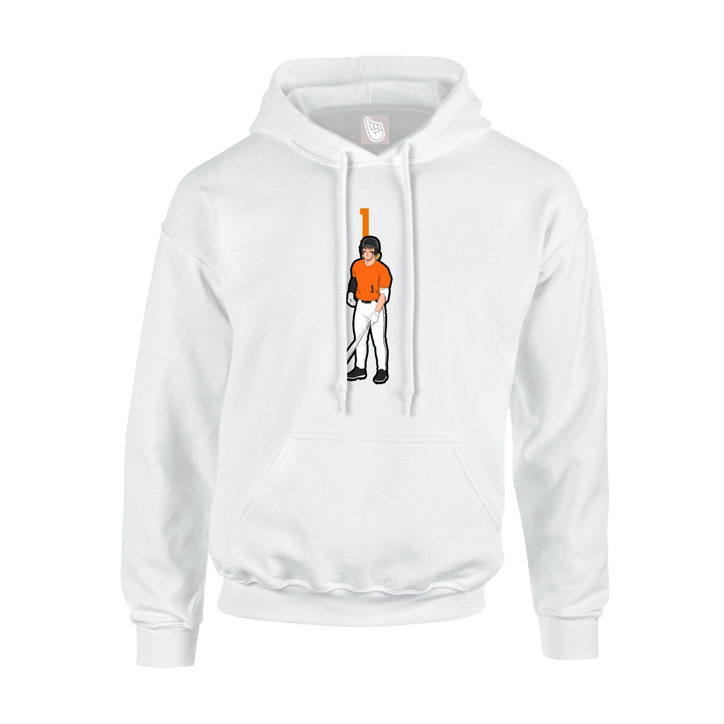 Hoodie — Number Top in White