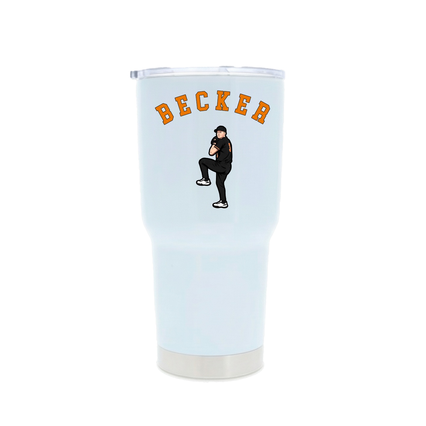 30oz Stainless Steel Tumbler — Shirsey Arch in White