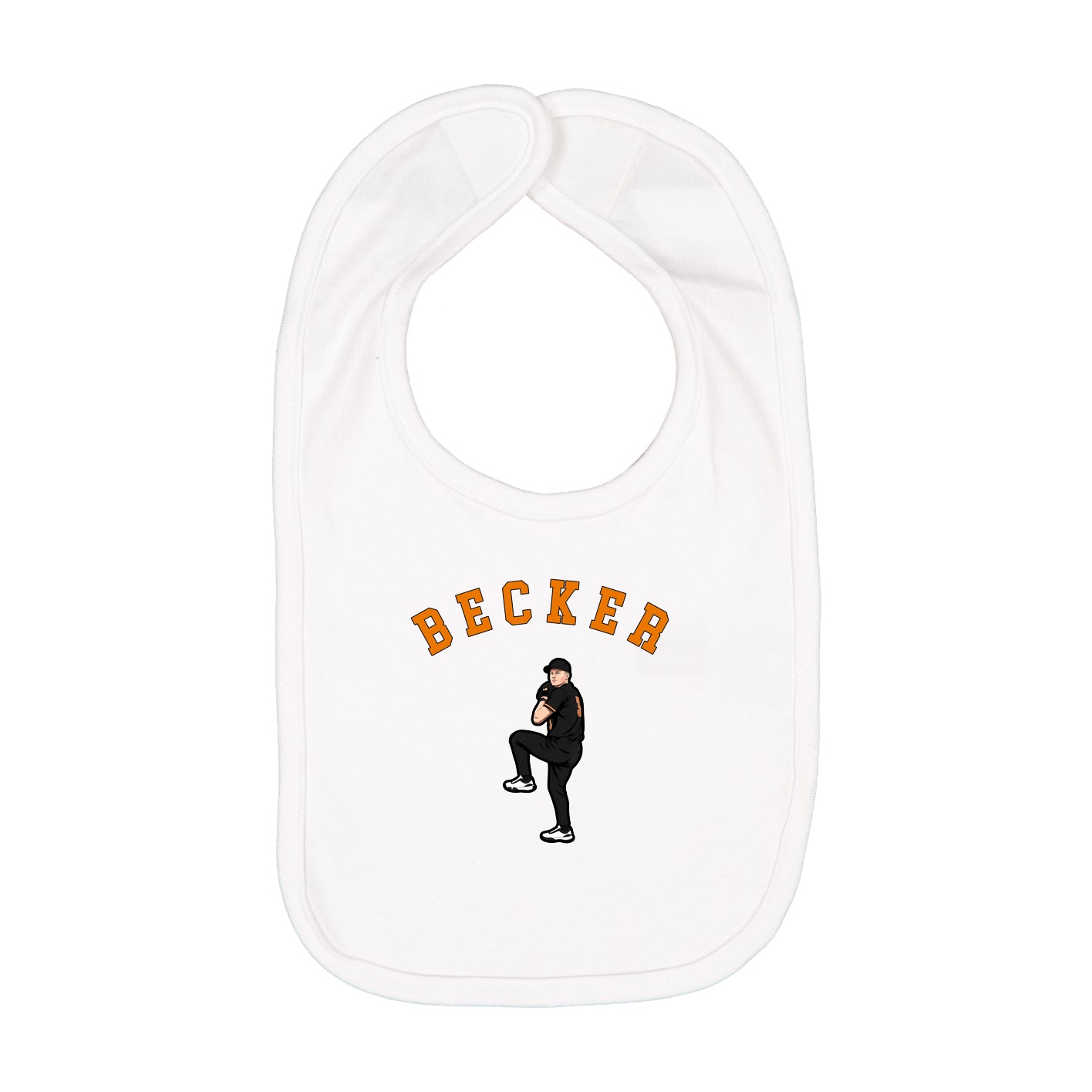 Infant Bib — Shirsey Arch in White
