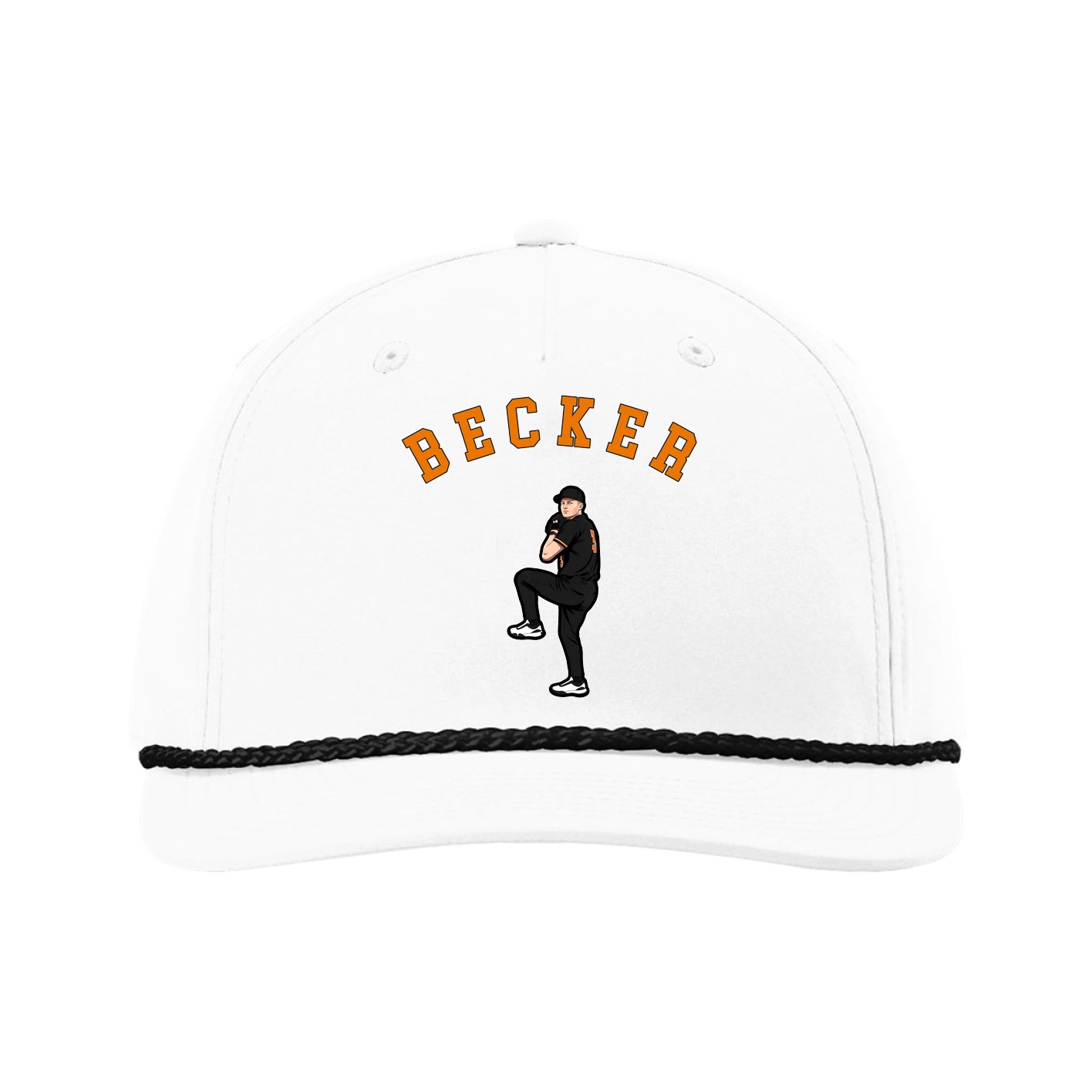 Five-Panel Classic Rope Cap — Shirsey Arch in White