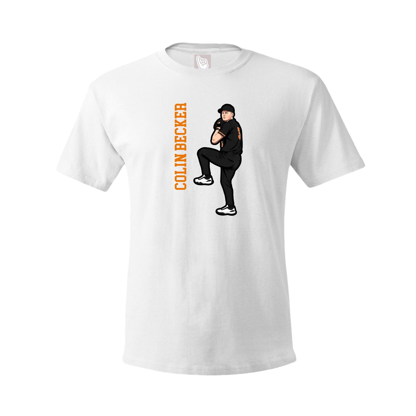 Tee — Name Vertical in White