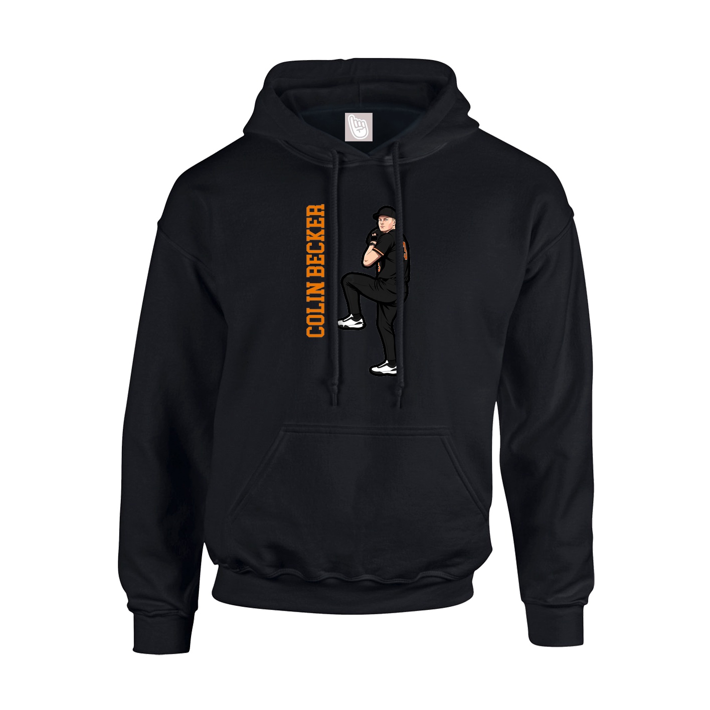 Youth Hoodie — Name Vertical in Black