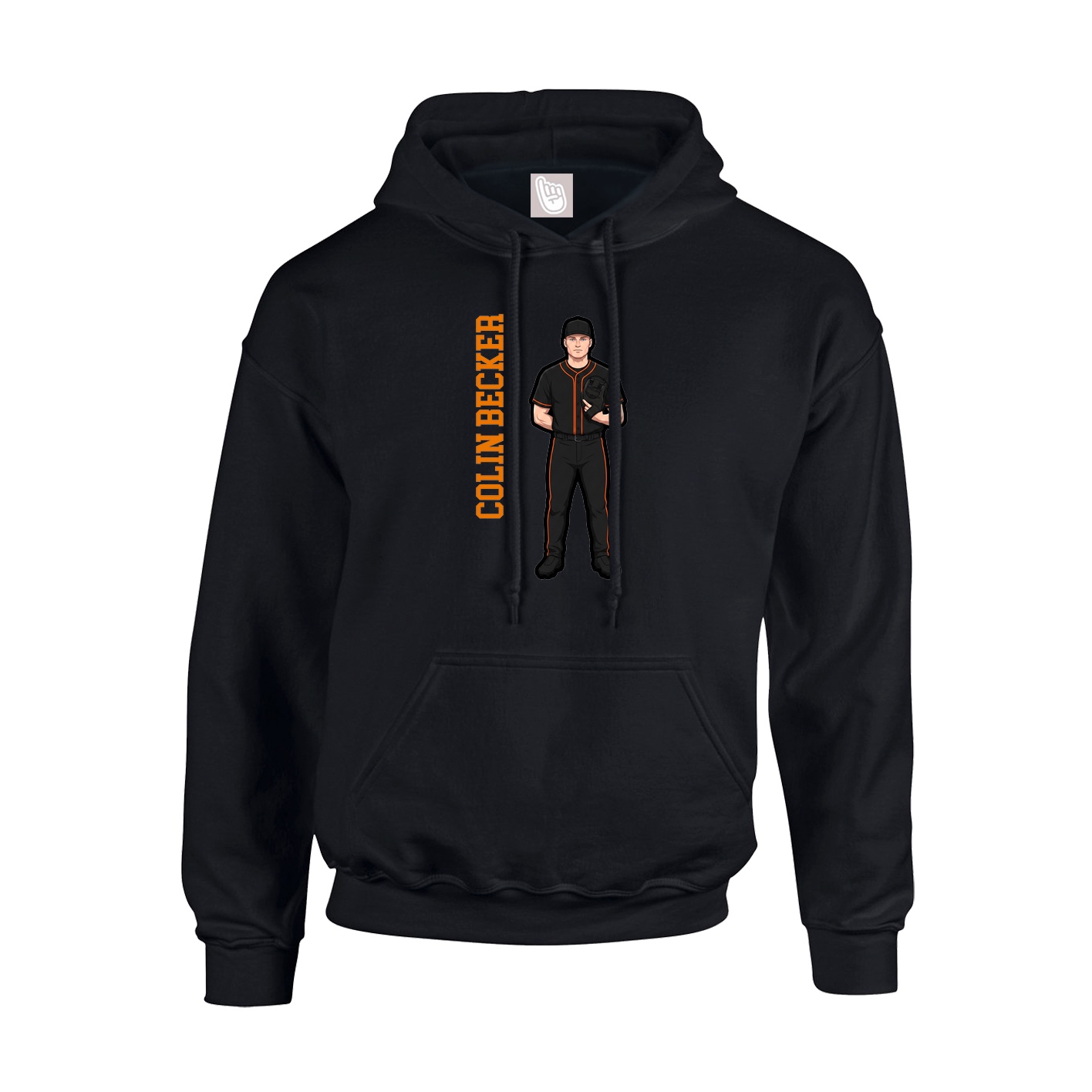 Youth Hoodie — Name Vertical in Black