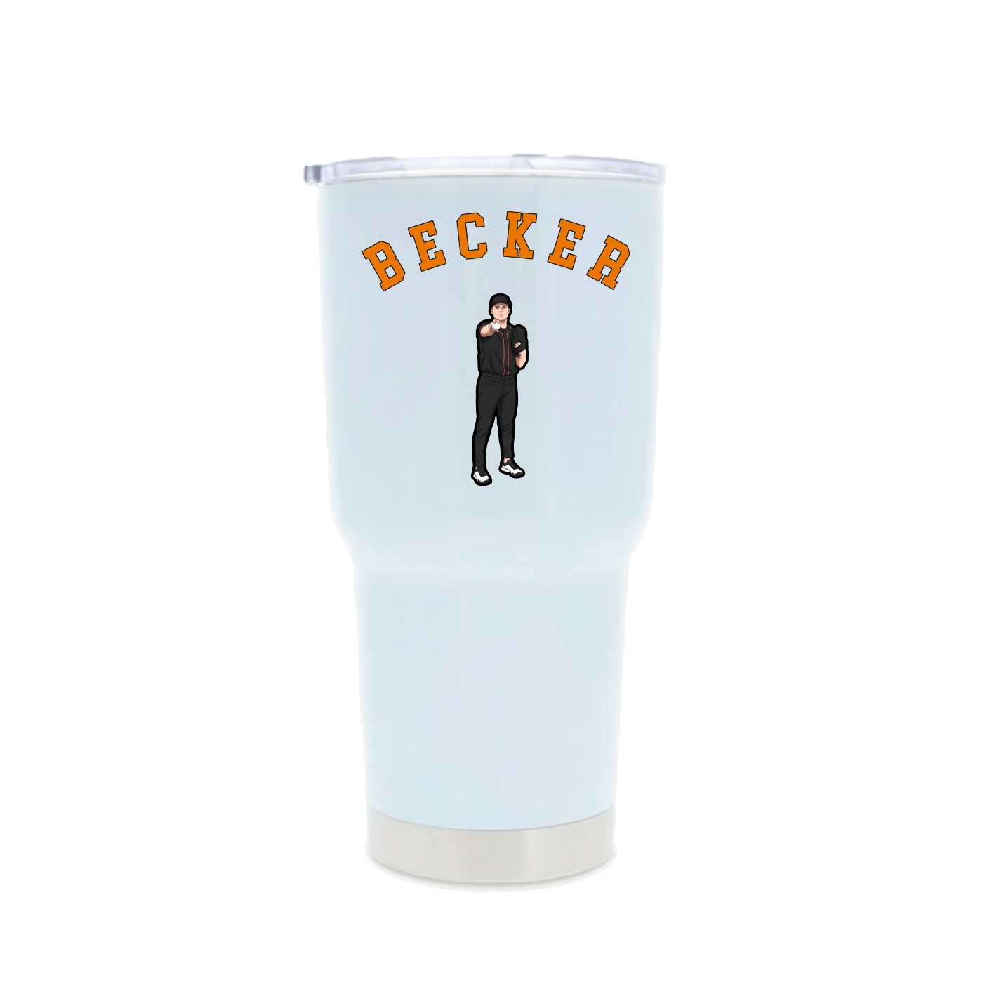 30oz Stainless Steel Tumbler — Shirsey Arch in White