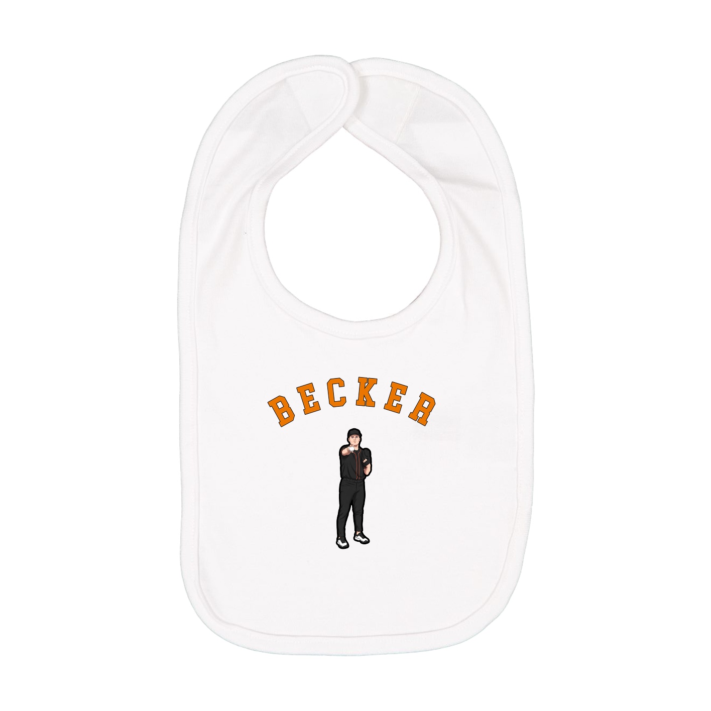 Infant Bib — Shirsey Arch in White