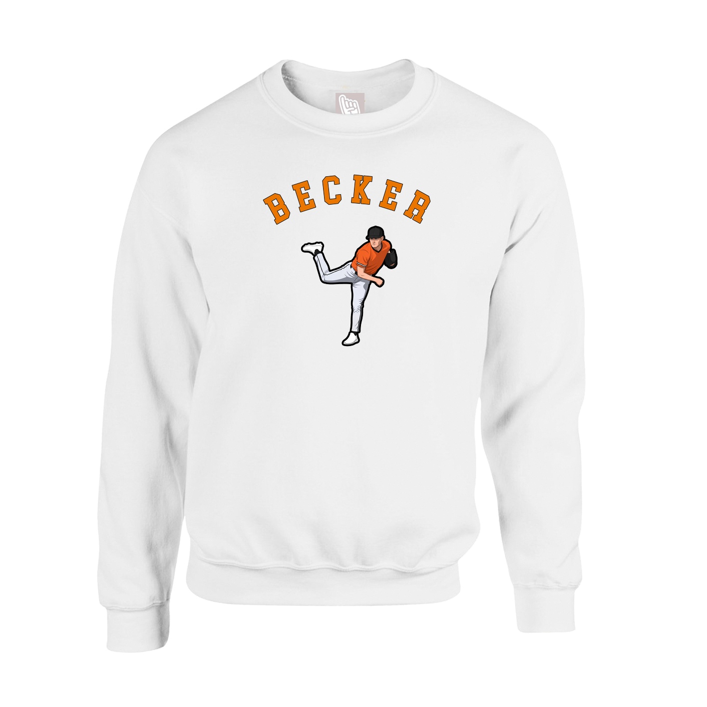 Fleece Crew — Shirsey Arch in White