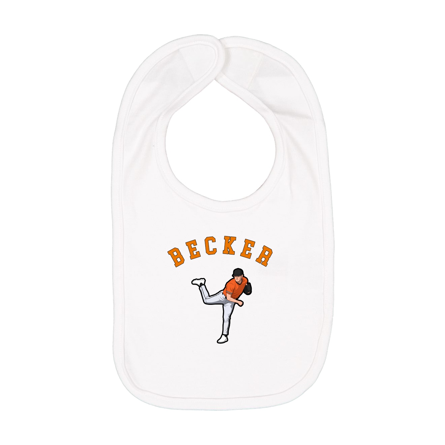Infant Bib — Shirsey Arch in White