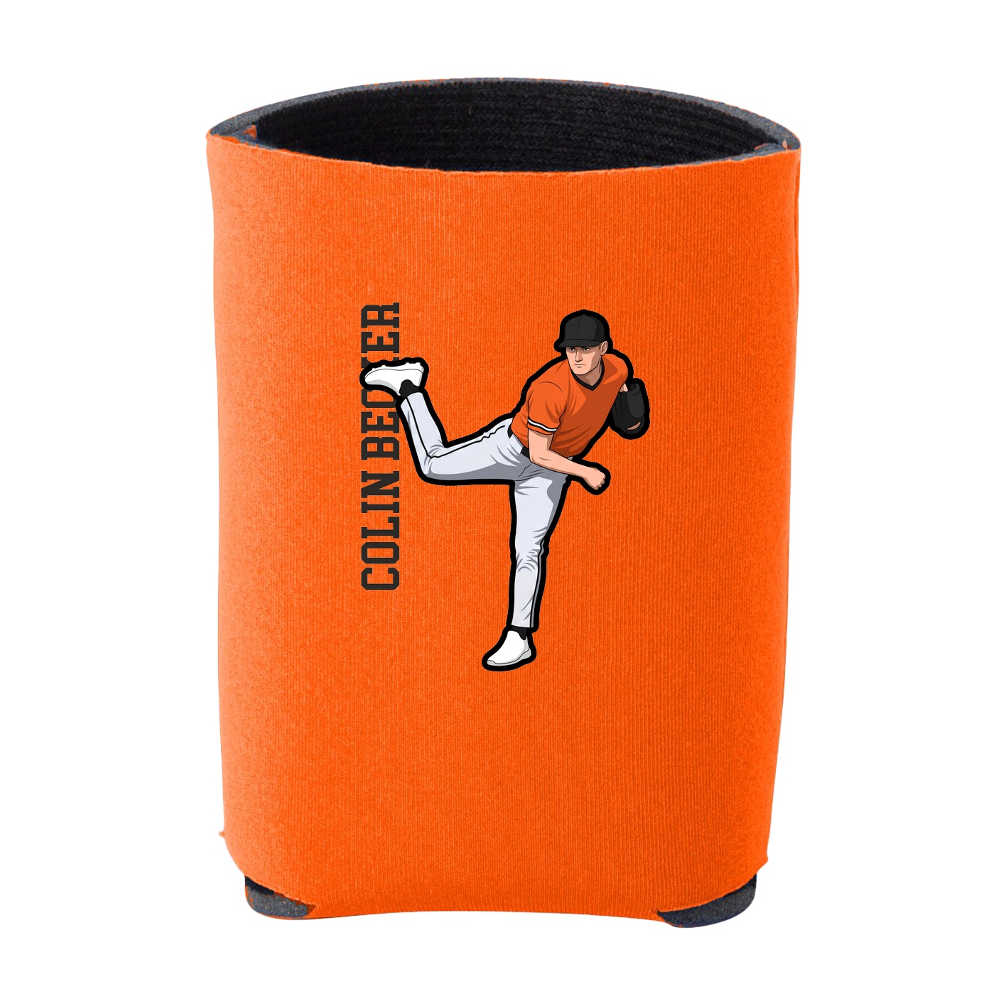 Can Holder — Name Vertical in Orange