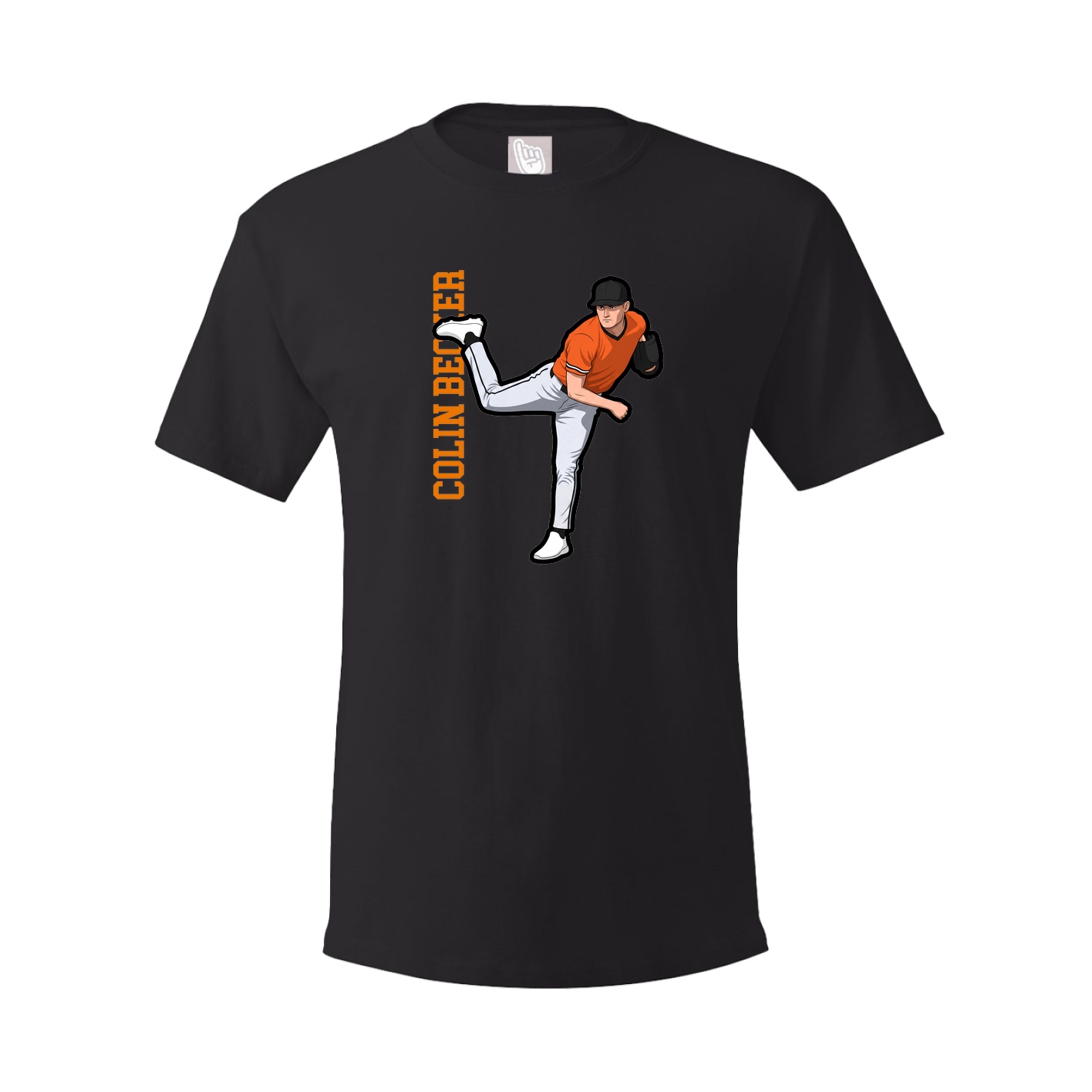 Youth Tee — Name Vertical in Black